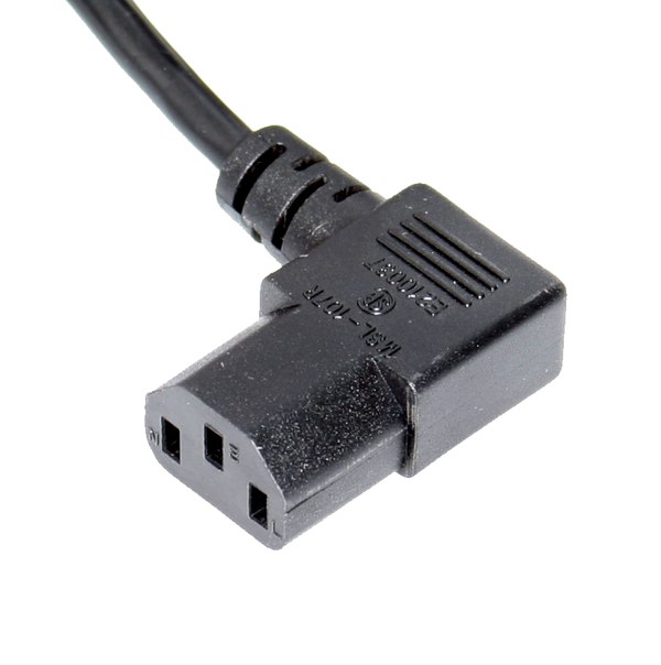  power cable with right angle connector