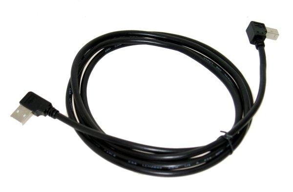 Black USB 2.0 right angle Cable