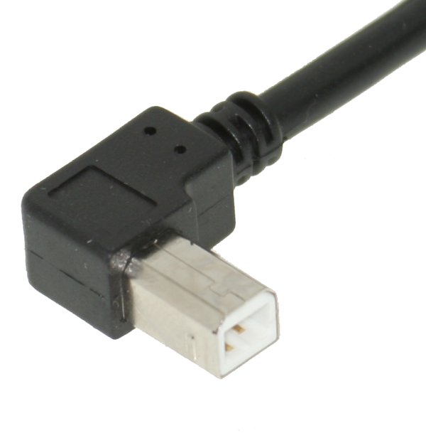 Right angle Type-B USB connector