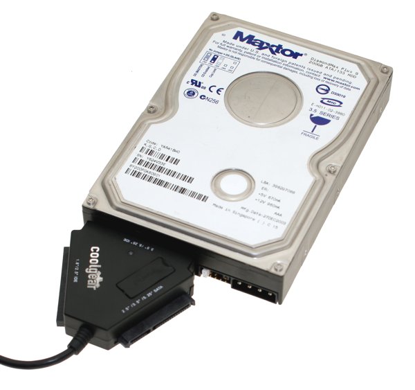IDE sata adapter to usb 2.0 works with 3.5 inch IDE and SATA I and SATA II hard drives