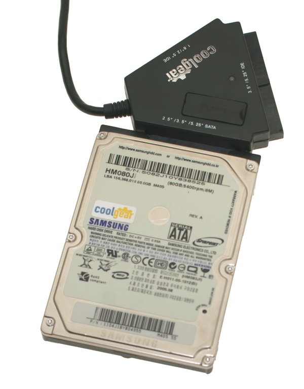 IDE sata adapter to usb 2.0 works with 2.5 inch IDE and SATA hard drives